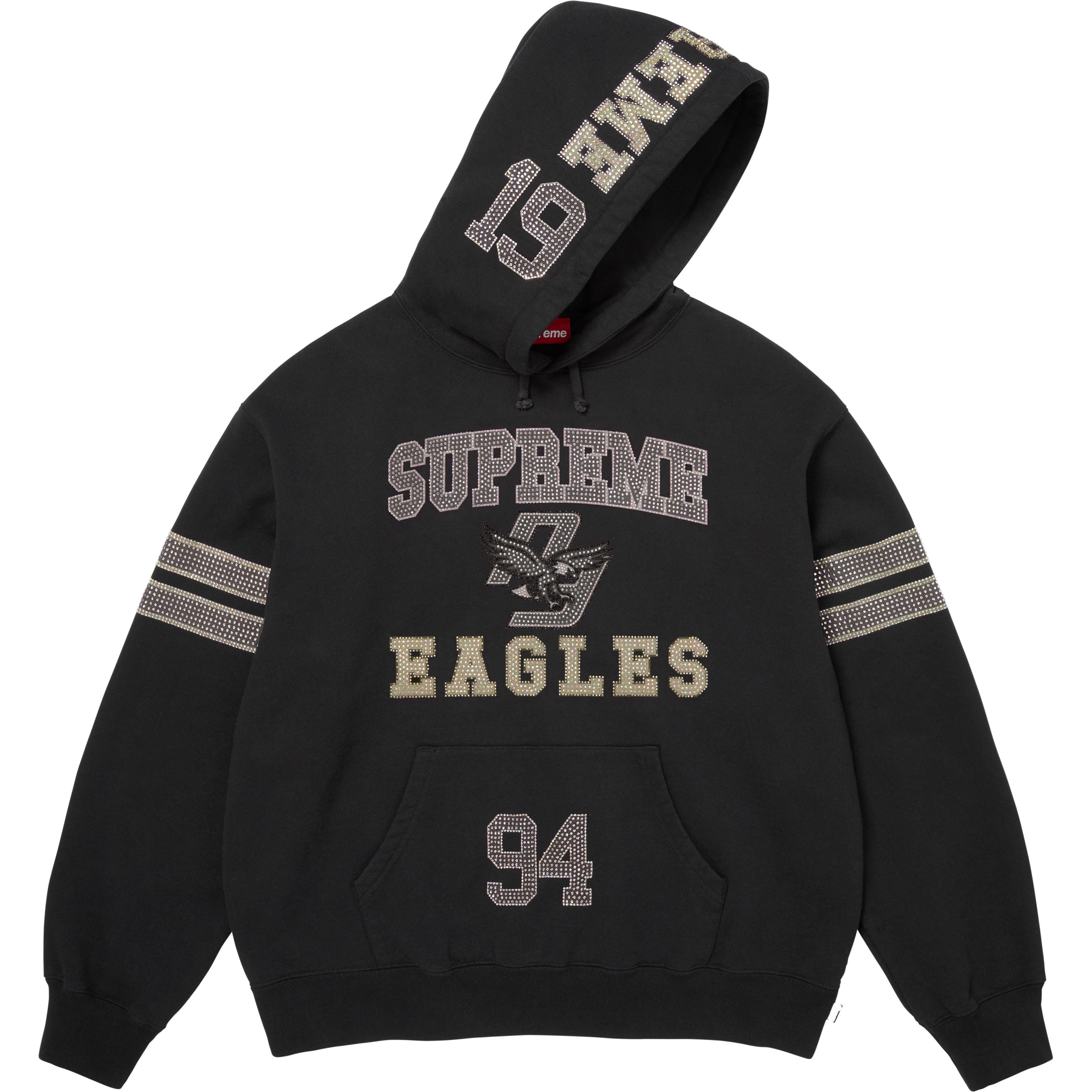 Rhinestone Eagle Hooded Sweatshirt view 7